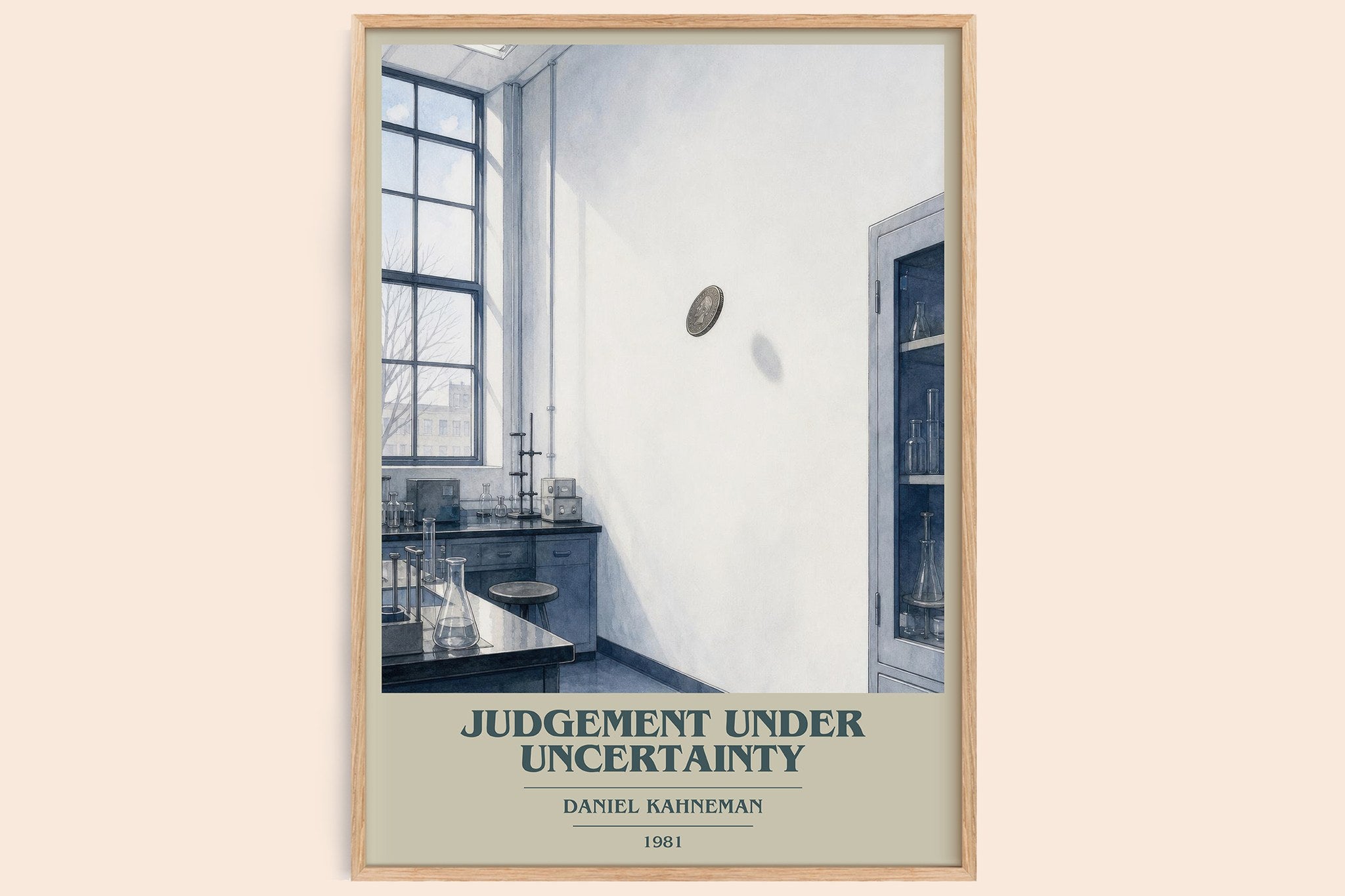 Judgement under uncertainty Book Cover Poster by Daniel Kahneman