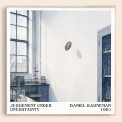 Judgement under uncertainty literary book poster by Daniel Kahneman – framed literary art print