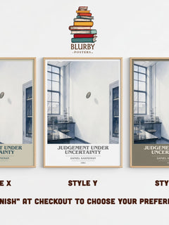 Judgement under uncertainty book cover print in frame leaning in hallway – __new__:educational wall art
