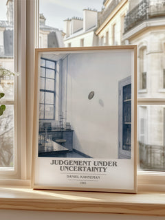 Judgement under uncertainty book cover poster colour and style options – Daniel Kahneman book art