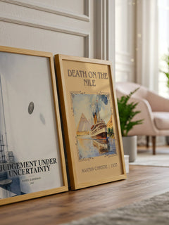 Judgement under uncertainty watercolour print framed by window – literary home decor