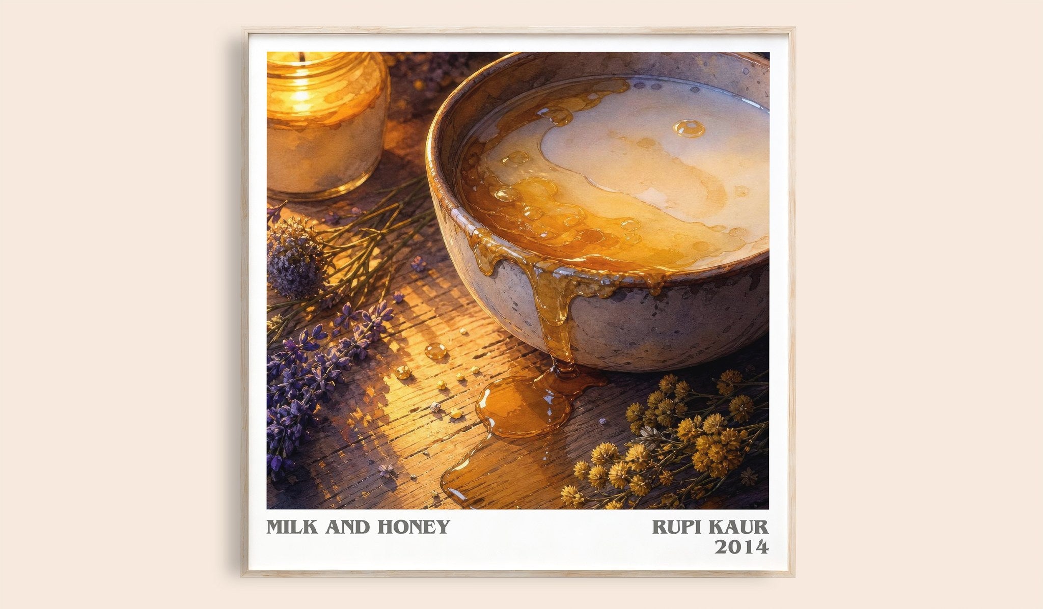 Milk and Honey Literary Art Print by Rupi Kaur