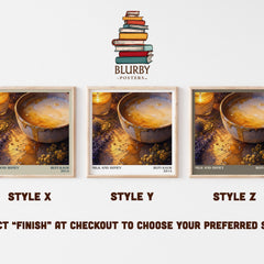Milk and Honey literary print in frame leaning in hallway – poetry wall art