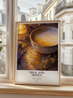 Milk and Honey book cover poster colour and style options – Rupi Kaur book art