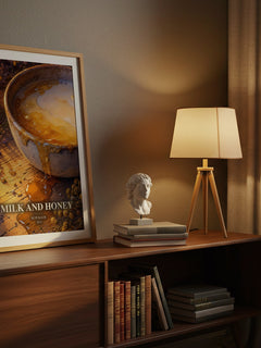 Milk and Honey watercolour print on bookshelf – Rupi Kaur fan gift