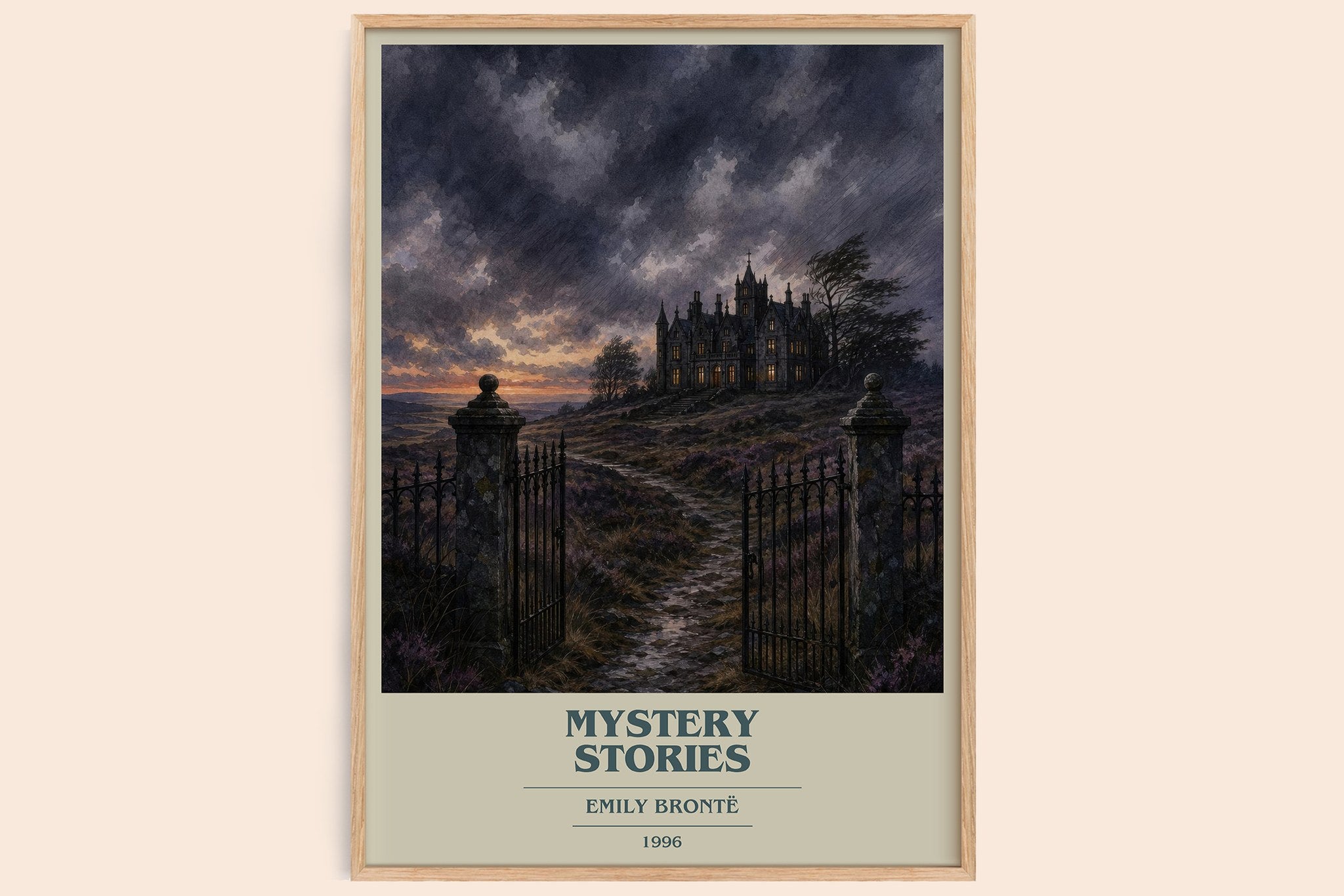 Mystery Stories Book Cover Poster by Emily Brontë