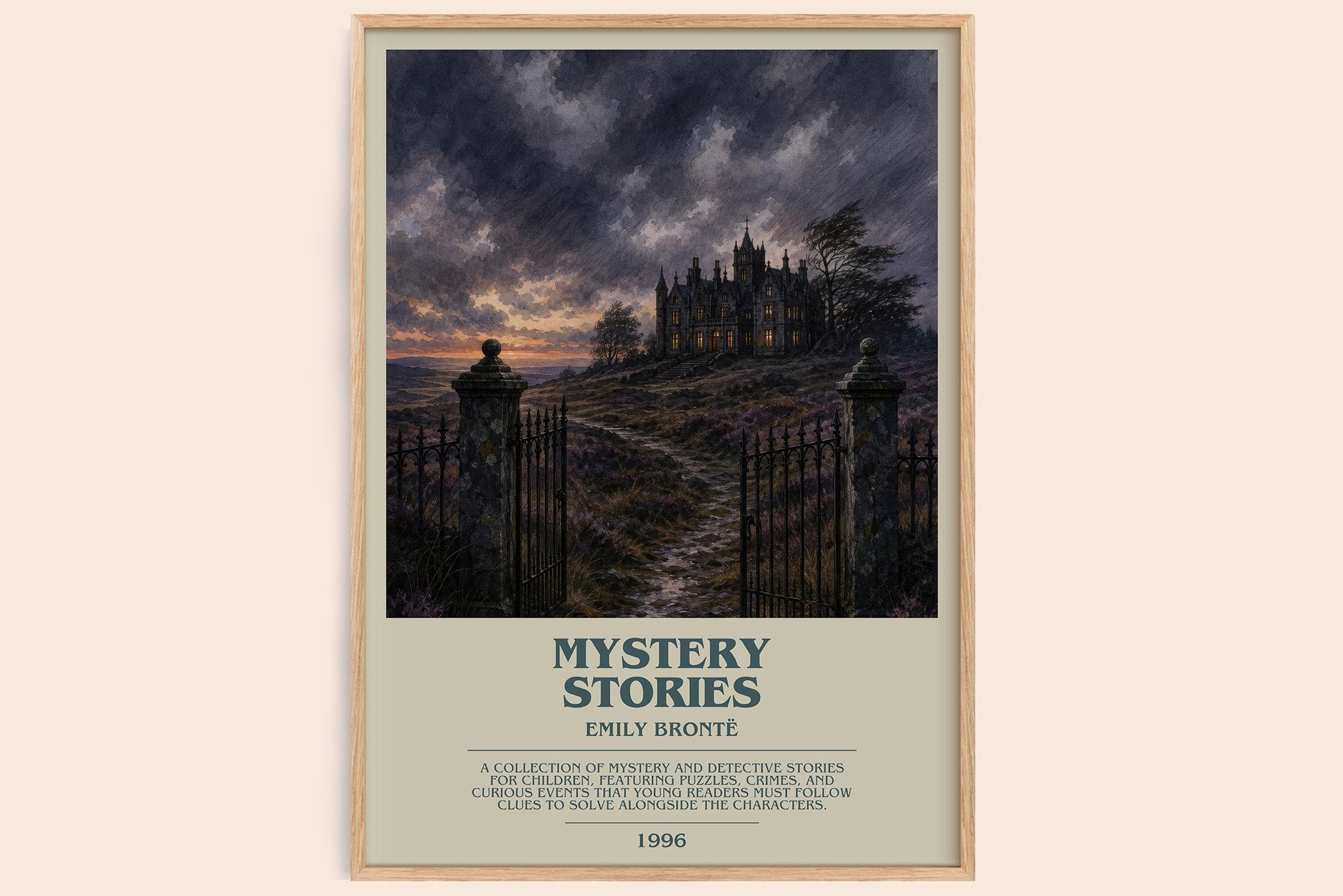 Mystery Stories Bookish Wall Art by Emily Brontë