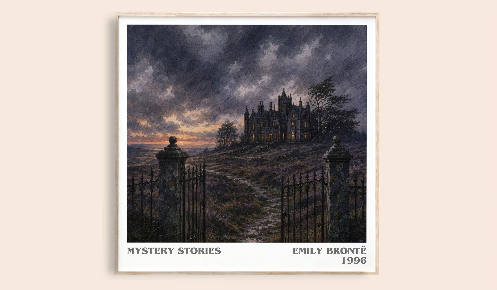 Mystery Stories Literary Art Print by Emily Brontë