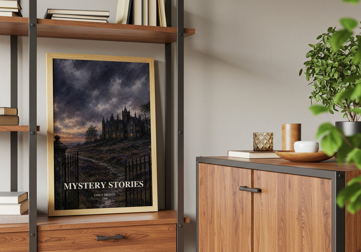 Mystery Stories book watercolour illustration paper finish options – matte satin gloss
