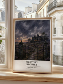 Mystery Stories book cover poster colour and style options – Emily Brontë book art