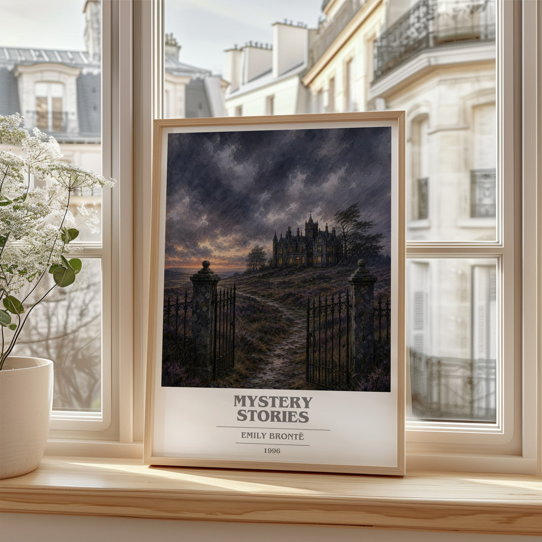 Mystery Stories book cover poster colour and style options – Emily Brontë book art