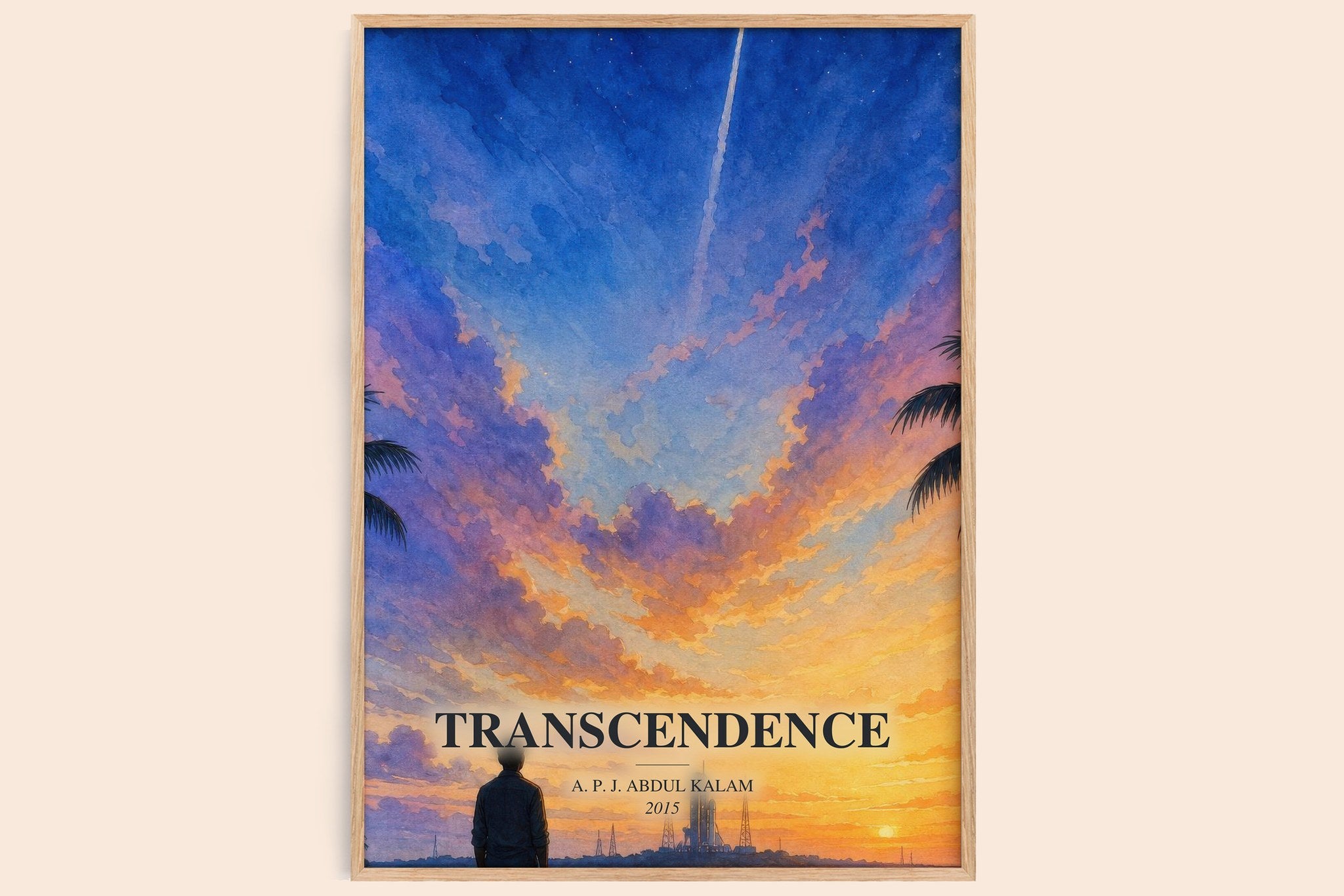 Transcendence Book Watercolour Illustration by A. P. J. Abdul Kalam