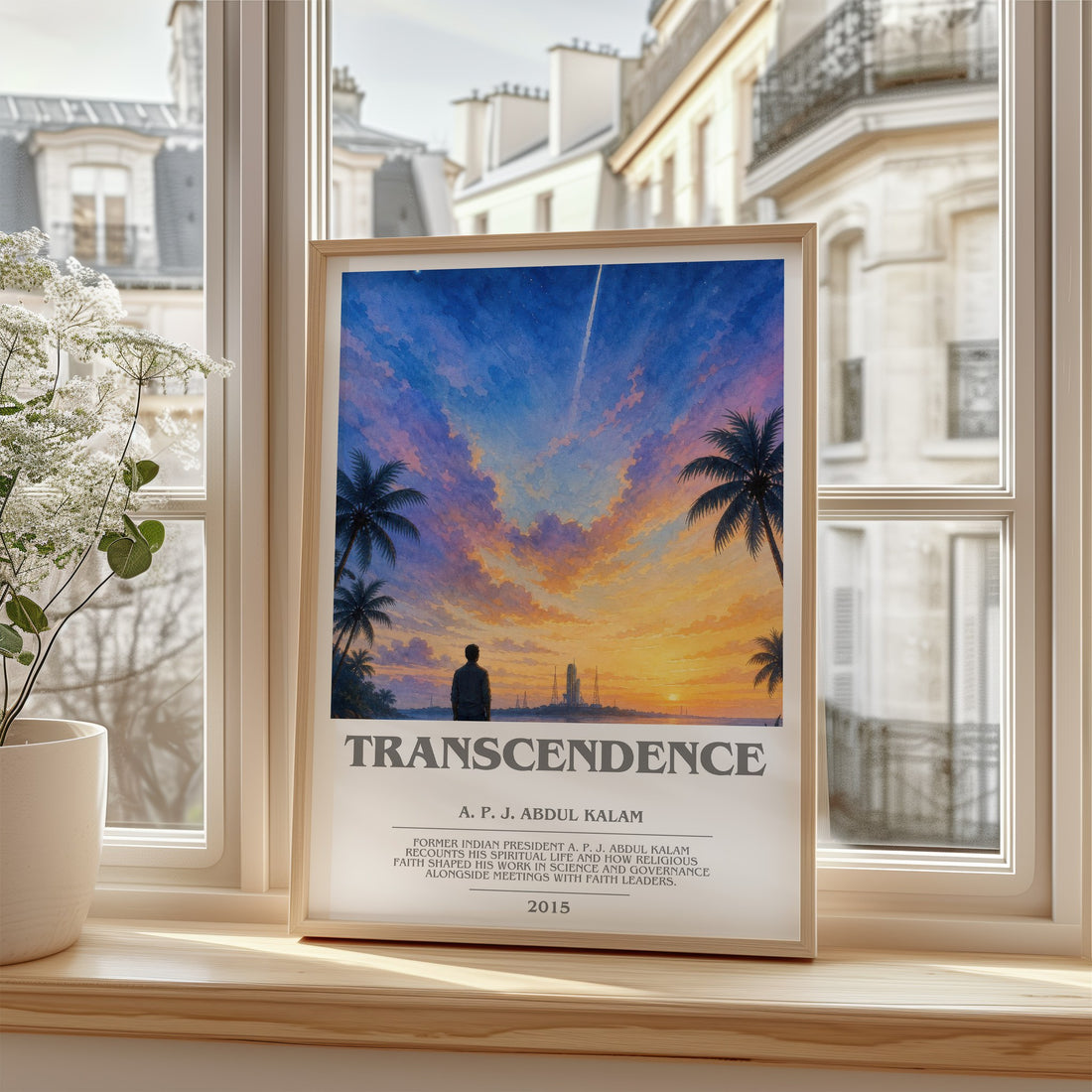 Transcendence bookish poster colour and style options – A. P. J. Abdul Kalam book art