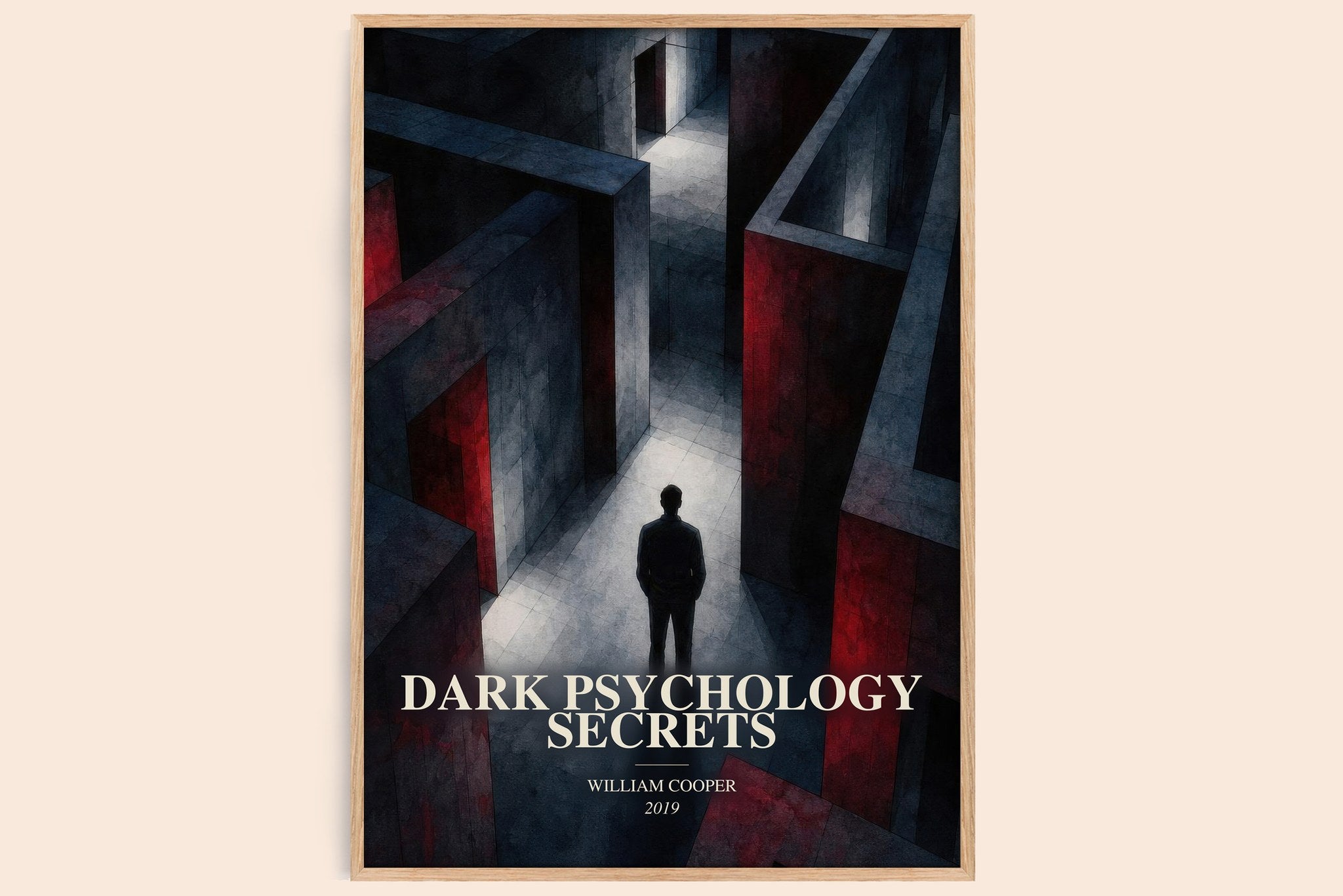 Dark Psychology Secrets Book Watercolour Illustration by W. Cooper