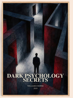 Dark Psychology Secrets watercolour book poster by William Cooper – framed literary art print