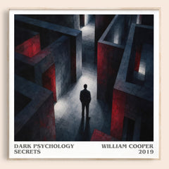 Dark Psychology Secrets literary book poster by William Cooper – framed literary art print