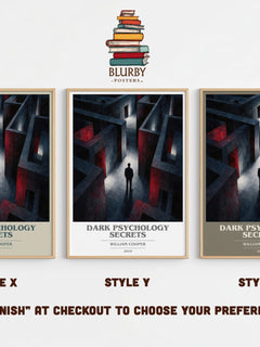 Dark Psychology Secrets book cover print in frame leaning in hallway – __new__:self help wall art