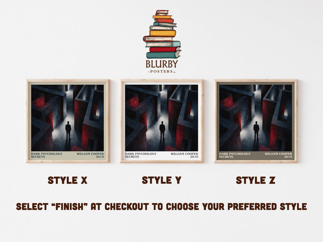 Dark Psychology Secrets literary print in frame leaning in hallway – __new__:self help wall art (mockup)