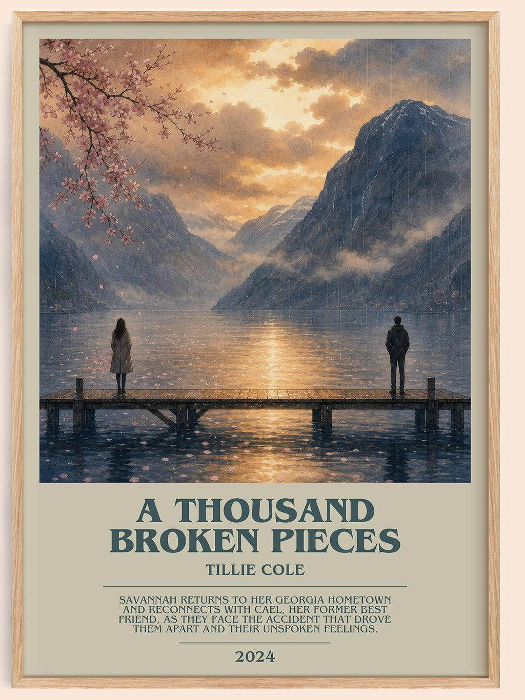 A Thousand Broken Pieces bookish book poster by Tillie Cole – framed literary art print