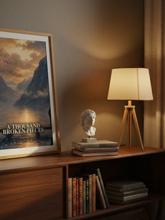 A Thousand Broken Pieces watercolour print on bookshelf – Tillie Cole fan gift