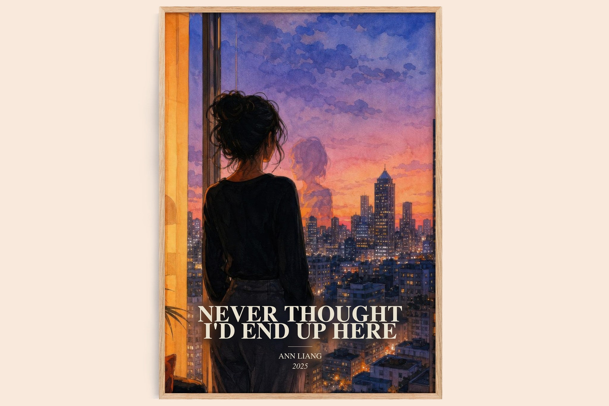 Never Thought I'd End Up Here Book Watercolour Illustration by Ann Liang