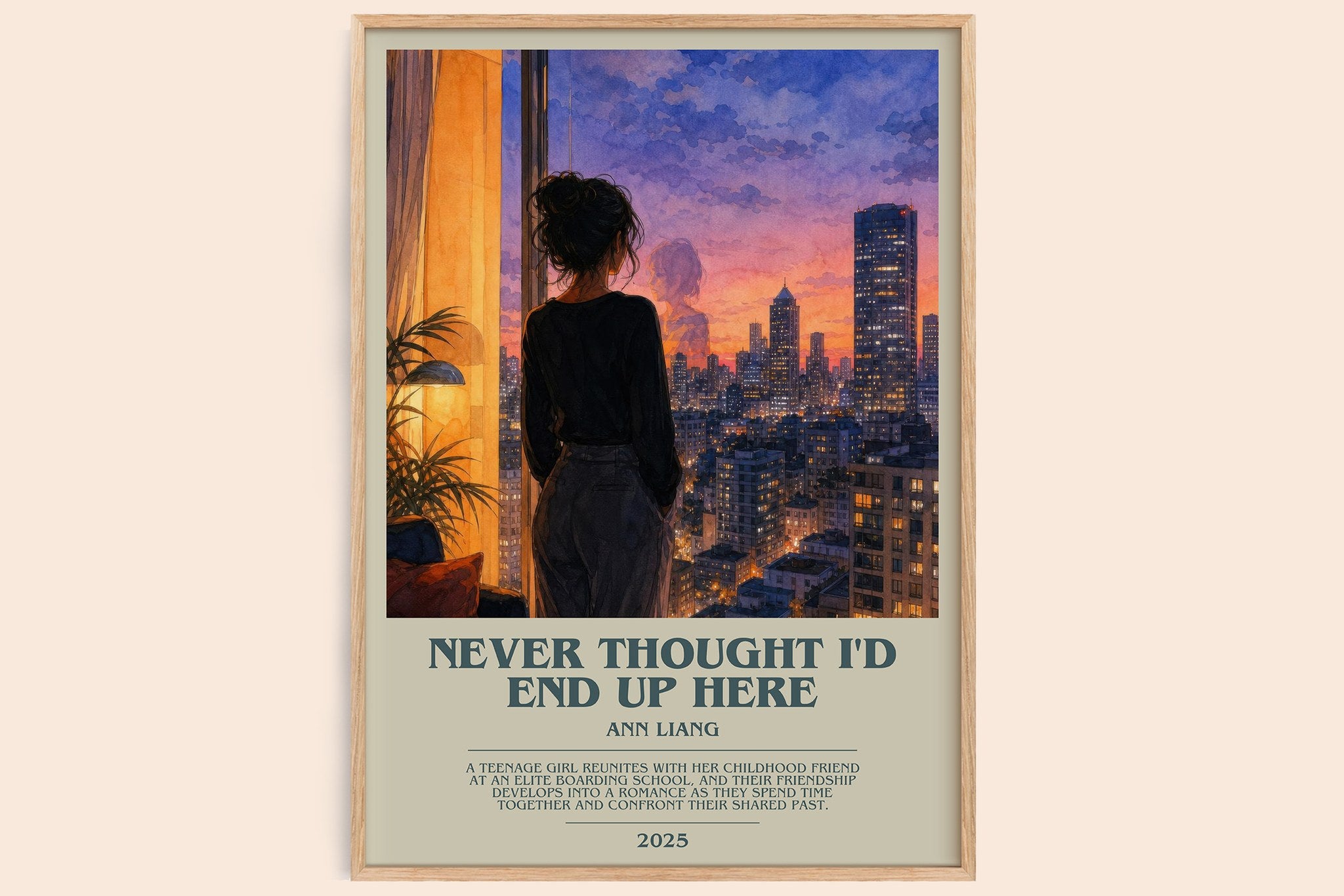 Never Thought I'd End Up Here Bookish Wall Art by Ann Liang