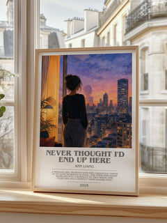Never Thought I'd End Up Here bookish poster colour and style options – Ann Liang book art