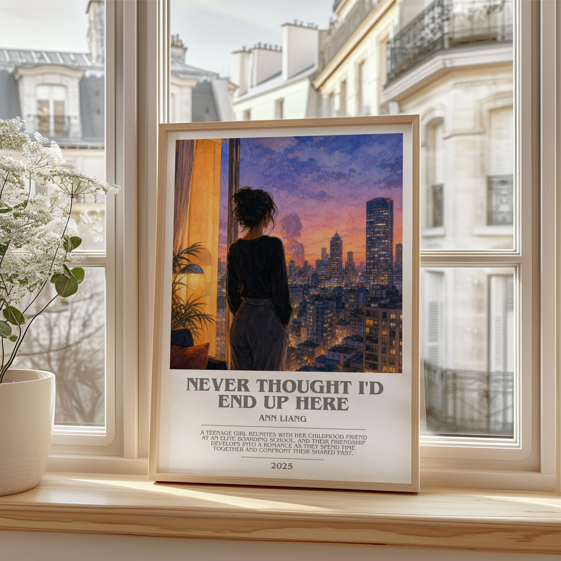 Never Thought I'd End Up Here bookish poster colour and style options – Ann Liang book art