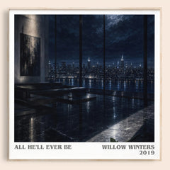 All He'll Ever Be literary book poster by Willow Winters – framed literary art print