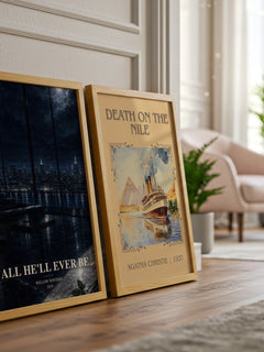 All He'll Ever Be watercolour print framed by window – literary home decor