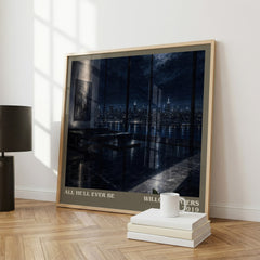 All He'll Ever Be literary print framed by window – literary home decor