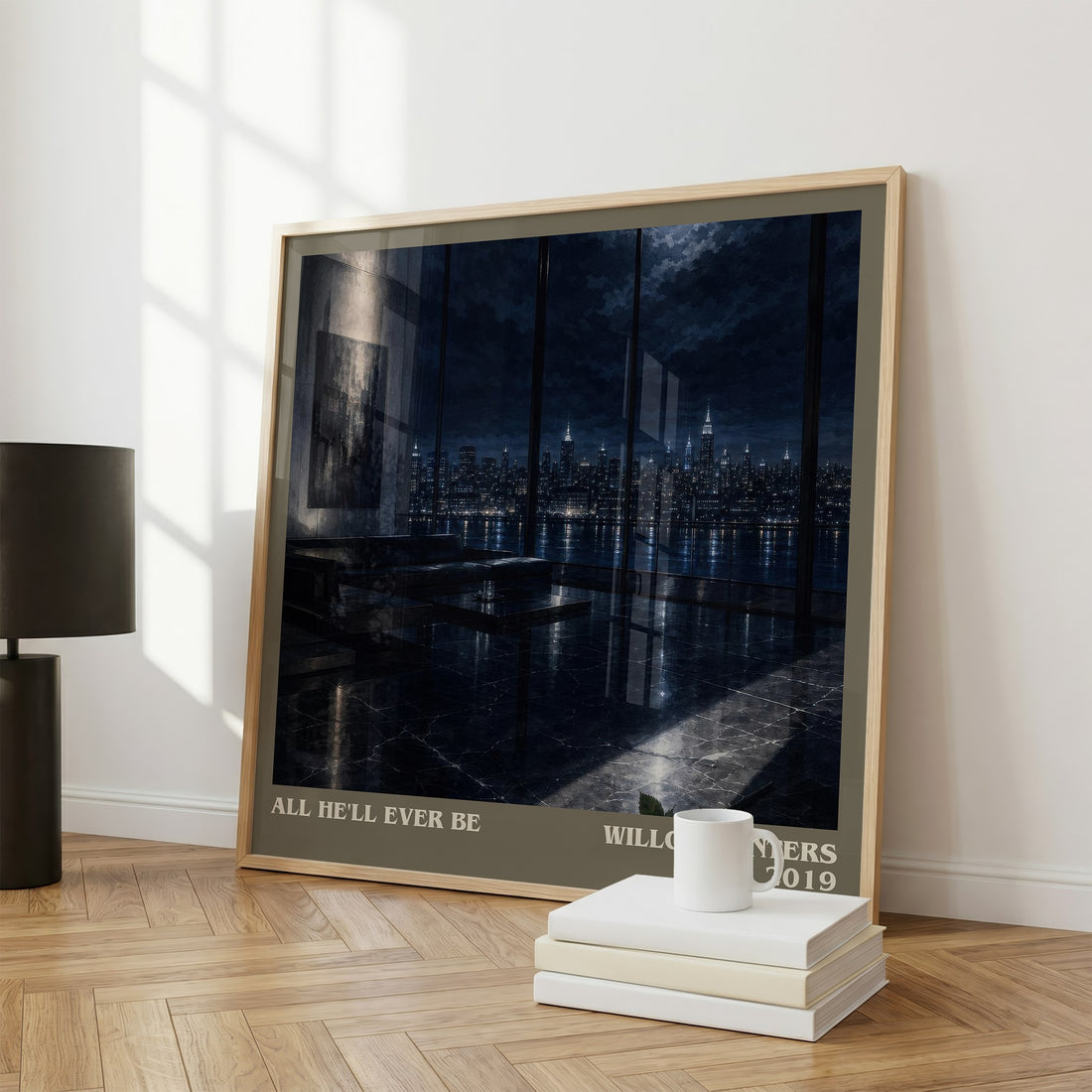 All He'll Ever Be literary print framed by window – literary home decor