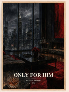 Only for Him watercolour book poster by Willow Winters – framed literary art print