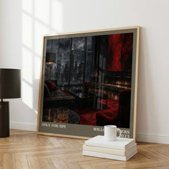 Only for Him literary print framed by window – literary home decor
