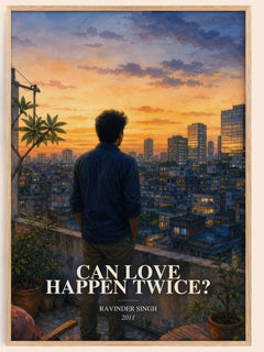 Can love happen twice? watercolour book poster by Ravinder Singh – framed literary art print