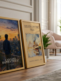 Can love happen twice? watercolour print framed by window – literary home decor