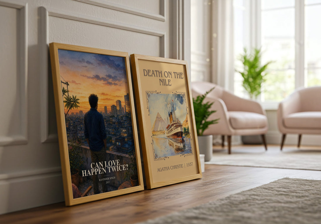 Can love happen twice? watercolour print framed by window – literary home decor