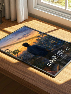 Can love happen twice? watercolour book poster framed on wall – romance wall art