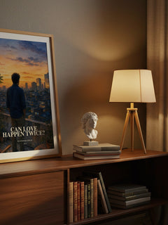 Can love happen twice? watercolour print on bookshelf – Ravinder Singh fan gift