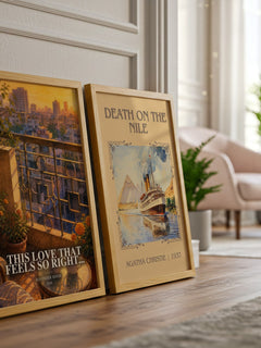 This Love that Feels So Right... watercolour print framed by window – literary home decor