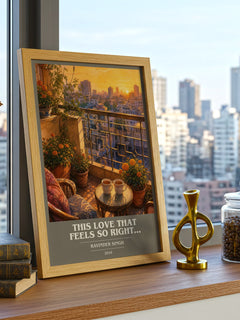 This Love that Feels So Right... book cover print framed by window – literary home decor