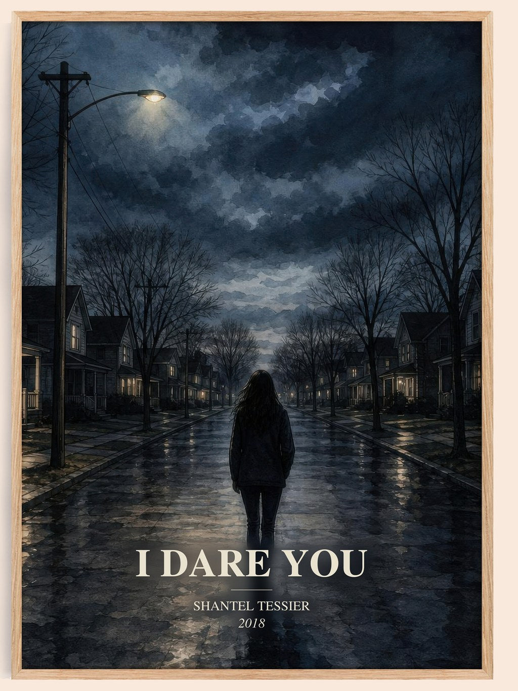 I Dare You watercolour book poster by Shantel Tessier – framed literary art print