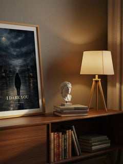 I Dare You watercolour print on bookshelf – Shantel Tessier fan gift
