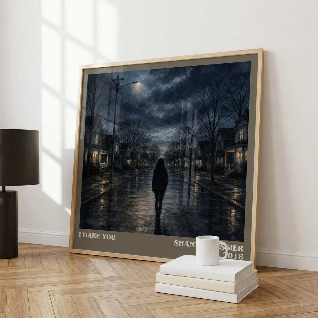 I Dare You literary print framed by window – literary home decor