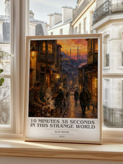 10 Minutes 38 Seconds in This Strange World book cover poster colour and style options – Elif Şafak book art