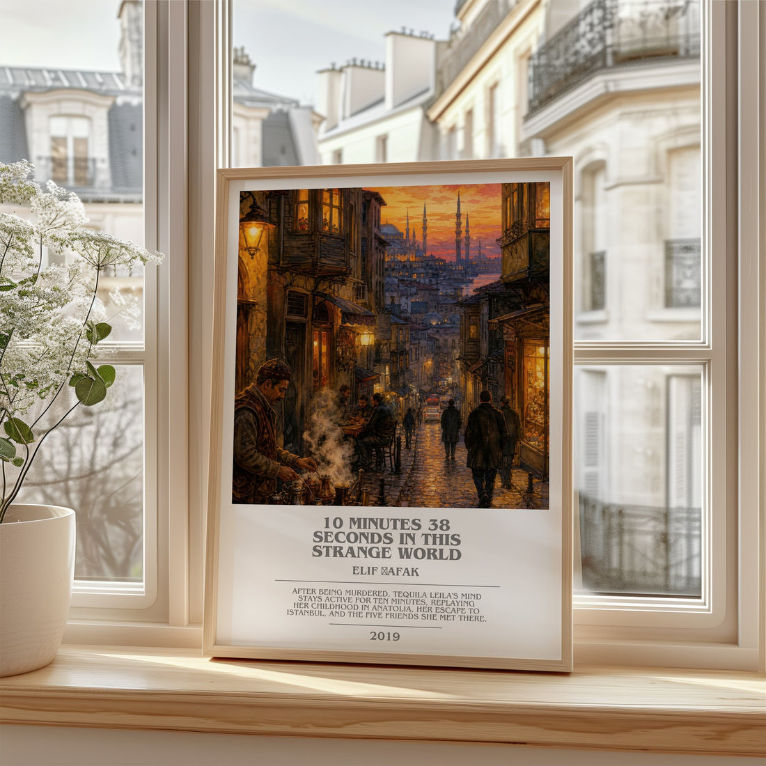 10 Minutes 38 Seconds in This Strange World bookish poster colour and style options – Elif Şafak book art