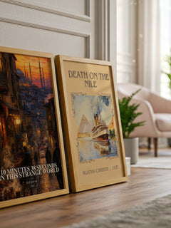 10 Minutes 38 Seconds in This Strange World watercolour print framed by window – literary home decor