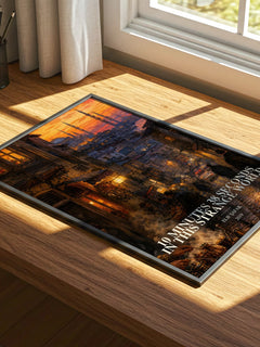 10 Minutes 38 Seconds in This Strange World watercolour book poster framed on wall – contemporary fiction wall art