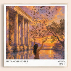 Metamorphoses literary book poster by Ovid – framed literary art print