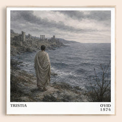Tristia literary book poster by Ovid – framed literary art print